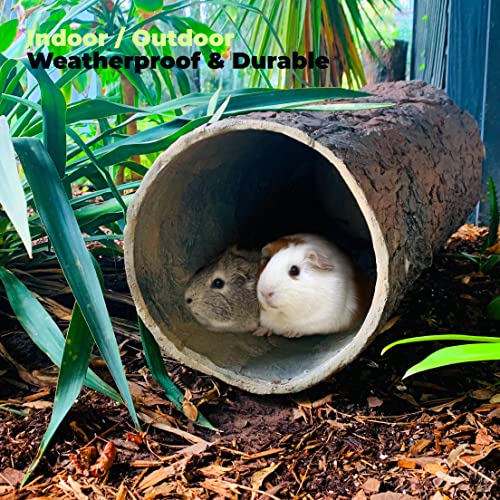 Hidden Hideaway Large Weatherproof Hollow Log Hideout for Rabbits, Pets & Rescue Animals