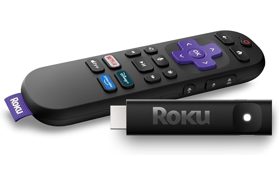 Roku Streaming Stick Plus with Voice Remote - 4K & HDR10+ | 4K & HDR Streaming Device for TV with Roku Voice Remote - Free & Live Local News, Sports (Renewed)