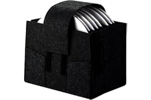 Yallmie Caravan Plate Holder, Plate Storage Bag for 8 Plates Camping Dinnerware Storage, Dishes Storage Containers with Divid