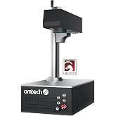 OMTech 50W Autofocus Fiber Laser Engraver with LightBurn for Metal Marking | 6"x6" Working Area, EZCad Software, 100,000 Hour Lifespan, Auto Focus Lens, Steel &amp; Aluminum Etching, Jewelry &amp; Knife Marking
