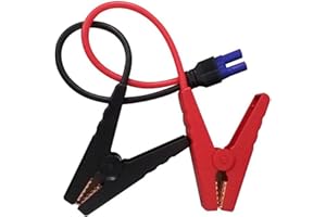 KUNCAN EC5 Jump Starter Cable with Battery Clamps - 12V Replacement Alligator Clips to EC5 Female Connector Car Jumper Cable for Emergency Portable Car Jump Start Battery Booster Cable 10AWG Wire