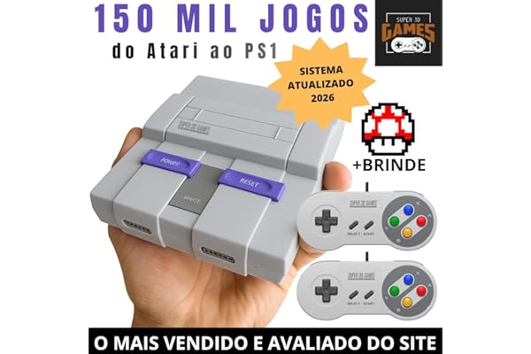 Mini Console Retro Super Nintendo com 150 mil jogos + 2 Controles Super 3D Games [video game] [video game]