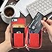 ZVE Wallet Case for iPhone SE 2022 5G for Apple iPhone 8iPhone 7, 4.7 inch, Zipper Wallet Case with Credit Card Holder Slot Handbag Purse Wrist Strap Protective Case for iPhone 8/7- Red