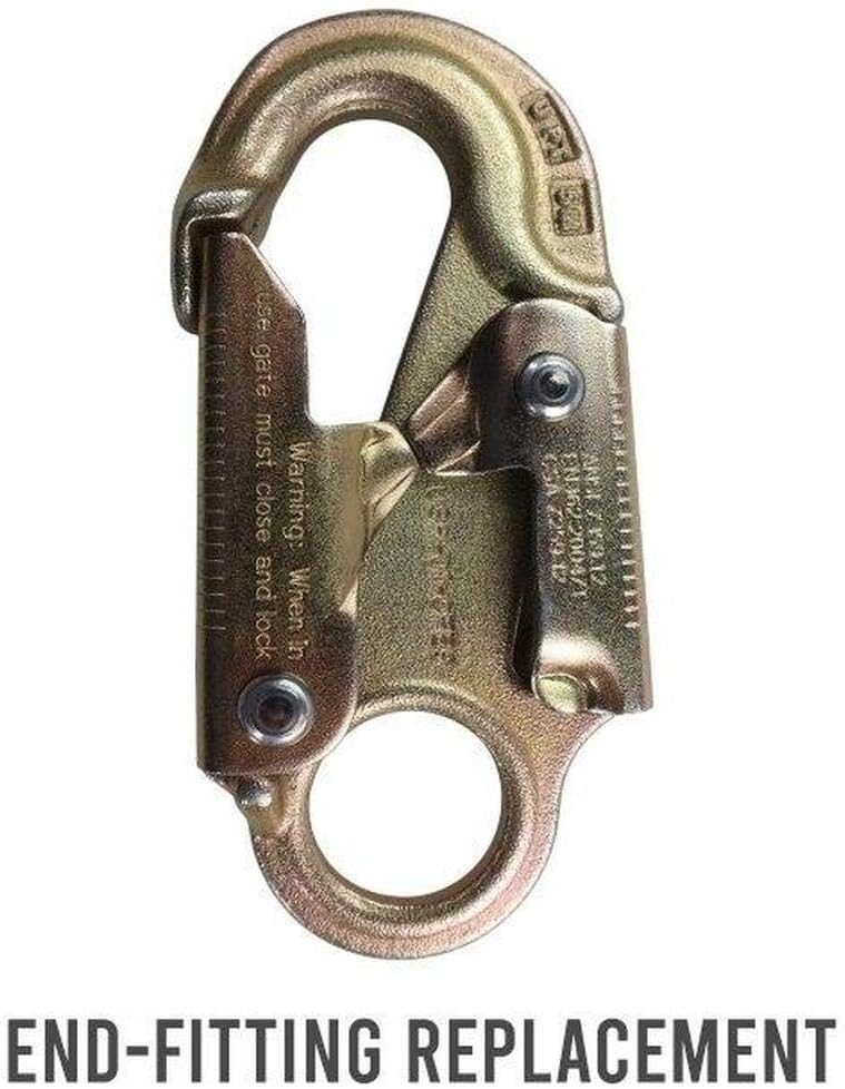 Pelican Rope Positioning Lanyard with Steel Snap Hook (1/2 inch x 8 feet) – Polyester Rope, Adjustable Lanyard, for Fall Protection, Arborist, Tree Climbers - - 