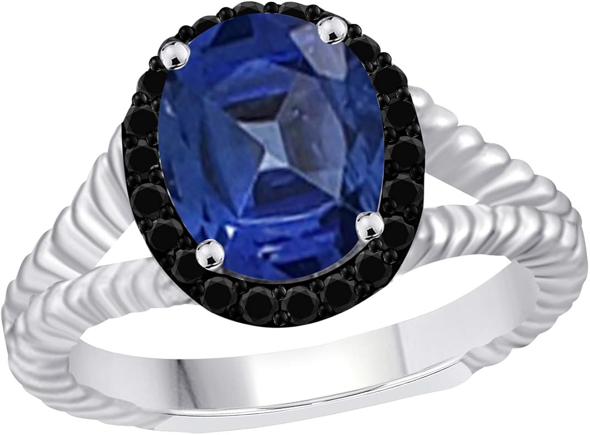 Amazon.com: MauliJewels Rings for Women 2.00 Carat Black Diamond With