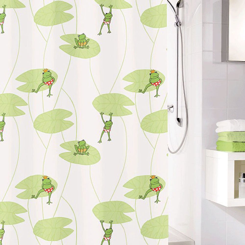 Amazon Com Riverbyland Shower Curtains Frog Green Kids 72 X 80