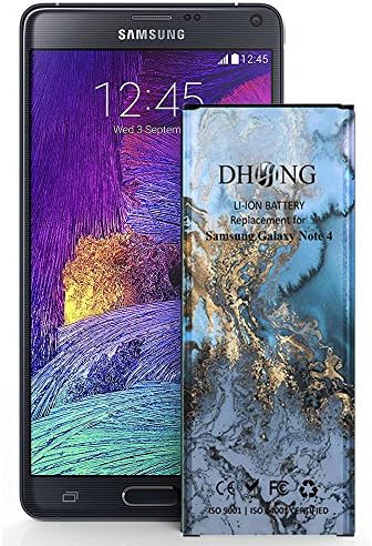 DHong Samsung Note 4 Battery, Premium Li-ion Battery Replacement for Galaxy Note4 Rechargeable Spare Battery Compatible N910 N910A N910T [NFC/Google Wallet Capable] (Marble Blue)
