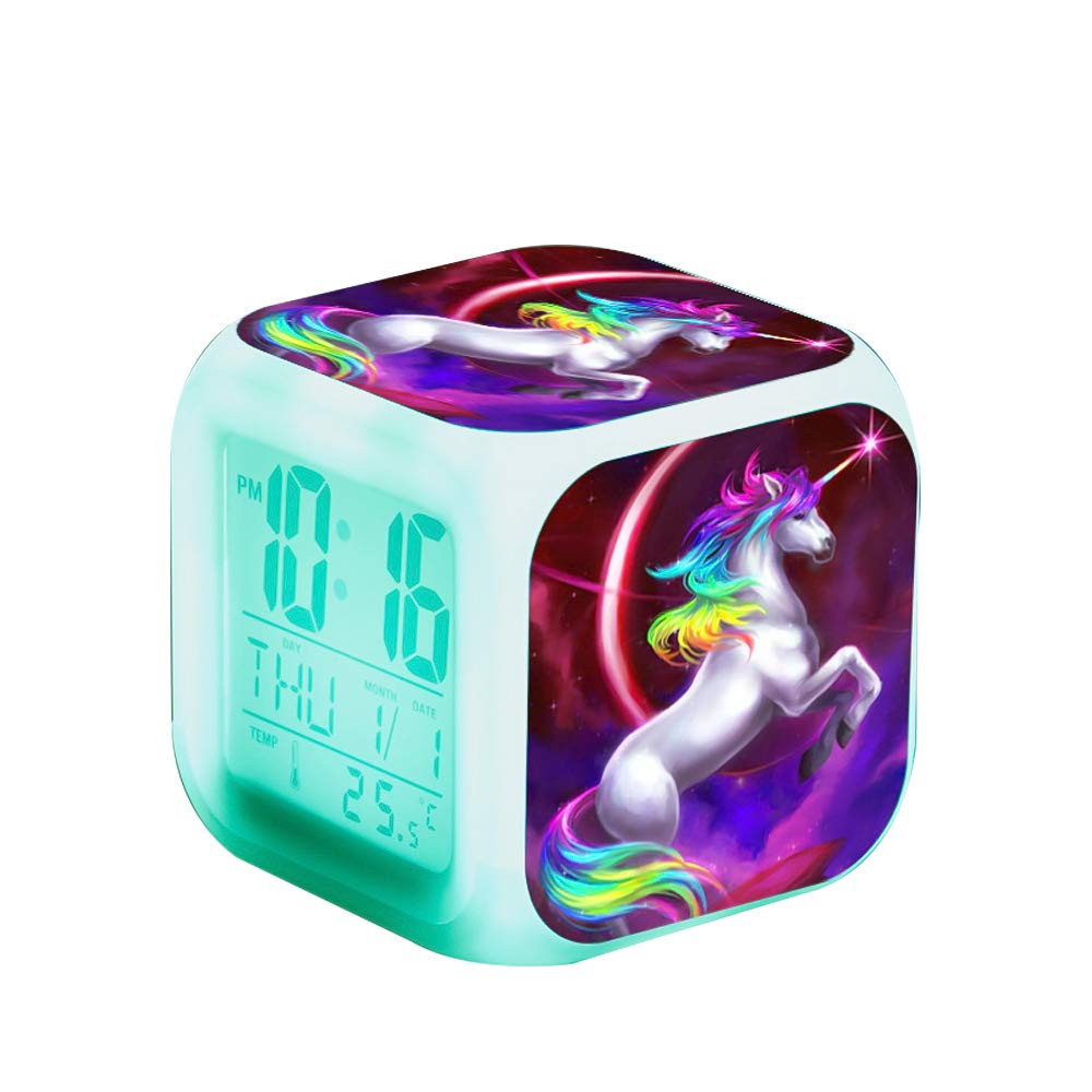Unicorn Digital Alarm Clocks for Girls, Children Wake Up Bedside 4 eBay