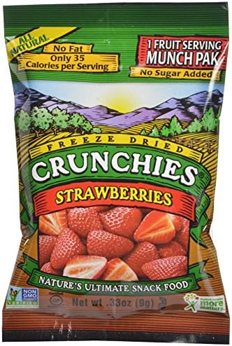 Crunchies Freeze-Dried Fruit Snack, Mixed Fruit, 0.33-Ounce Munch Paks (Pack of 12)