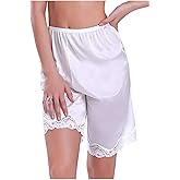 Pettipant Half Slip Shorts for Women Bloomers Wide Leg Pajama Pants Culotte for Split Skirt Lace Pettipants Snip