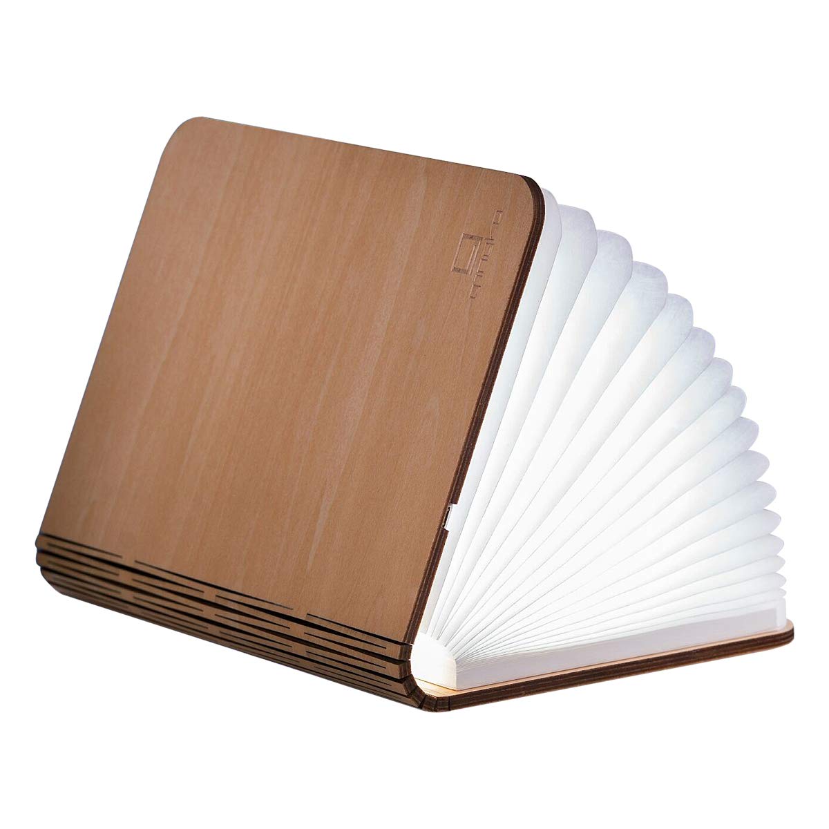 Gingko LED Smart Book Desk Light with Natural Wood Effect Finish, Rechargable with Micro USB Charger, Maple — image 1