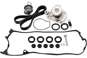 ASTOU Timing Belt Kit w/Water Pump Fit for Honda for Civic 1.7L 2001-2005 Replace Timing Belt OEM - TBK312