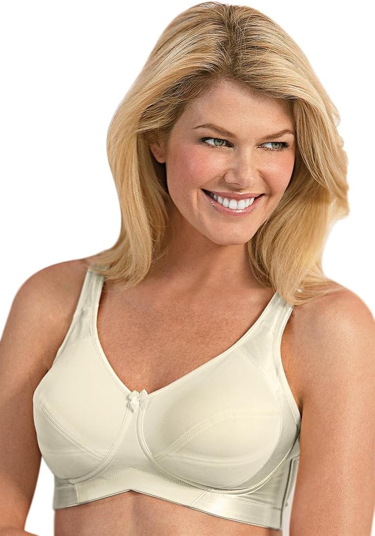 Elila Plus Size Wireless Satin Microfiber Bra at Amazon Women’s