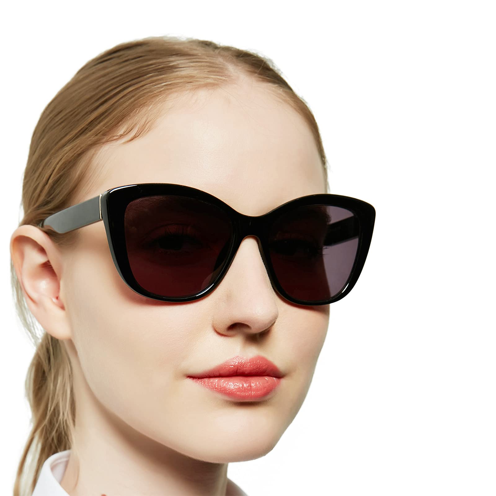 Photo 1 of MARE AZZURO Cat Eye Reading Sunglasses Women Oversized Square Sunglasses Readers 0 1.0 1.25 1.5 1.75 2.0 2.25 2.5 2.75 3.0 3.5 (Black, 1.25)