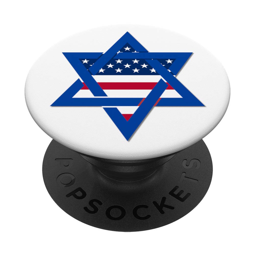 Israeli American Flag Star of David PopSockets Grip and Stand for Phones and Tablets