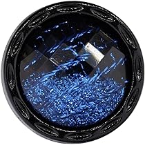 Craftisum Blue Beveled Cut Glass Buttons - 20 Pcs, 11mm Sewing Shank Buttons For DIY