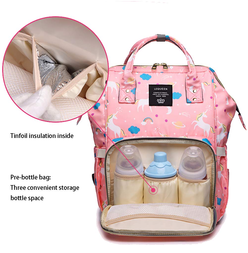 lequeen diaper bag unicorn