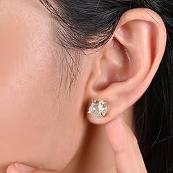 Gempires Raw Rainbow Moonstone Stud Earrings