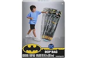 WHAT KIDS WANT, INC. What Kids Want Batman Punching Bag for Kids - Freestanding Inflatable Boxing Bag Indoor and Outdoor Kids Bop Bag Toy for Exercise and Play, Durable Heavy Duty Stress Relief Punch Bag - 34.5 Inch Tall