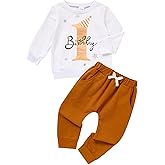 ZOELNIC 1st Birthday Clothes Outfit Boy Baby One Year Old Birthday Outfit Long Sleeve Shirt Pants Fall Winter Outfit Clothes