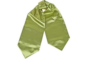 Dan Smith Solid Feel Silk Cravat Tie For Wedding Famliy Shirt Cravat Scarves Pocket-Square Cuff Set