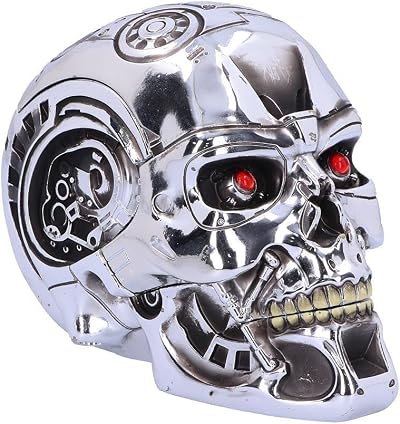 Nemesis Now T-800 Terminator Head Box 18cm Silver Resin Storage