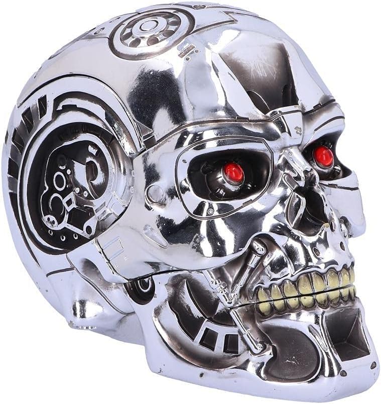 Nemesis Now T-800 Terminator Head Box 18cm Silver Resin Storage