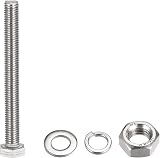 Sourcing Map M10 x 100mm Hex Head Screws Set 4 Kits 304 Stainless Bolts Nuts view 3