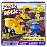 Kinetic Rock Crusher Real Rock That Magically Sticks Together Dig, Build, and Crush With The Included Rock Crusher For Ages 3+