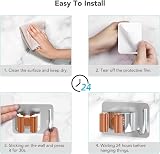 homeasy Mop Broom Holder 4 Pcs Stainless Steel Self Adhesive Wall Mounted view 7