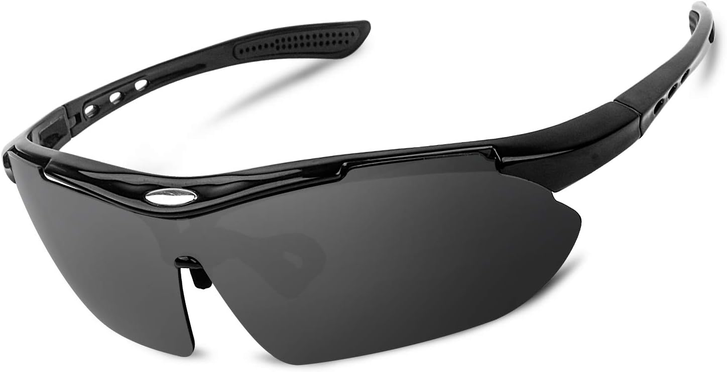 GGBuy Polarized Sport Sunglasses UV Protect Lightweight Frame Glasses Outdoor Active Cycling Running Driving Riding Fishing