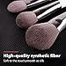 DUcare 8 Pcs Makeup Brushes Set With Designer Travel Case Cup, Professional With Synthetic Fiber