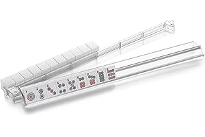 Suncle 4PCS Mahjong Racks with Pushers,Clear Acrylic American Majiang Tile Racks,Imports Modern Mahjong Racks with Built-in Pushers