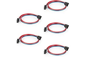 BTF-LIGHTING 5 Pack 20AWG 4 Pin JST SM Male Female Plug LED Connector 1.64ft(0.5m) Extension Cable for WS2815 WS2805 SK9822 W