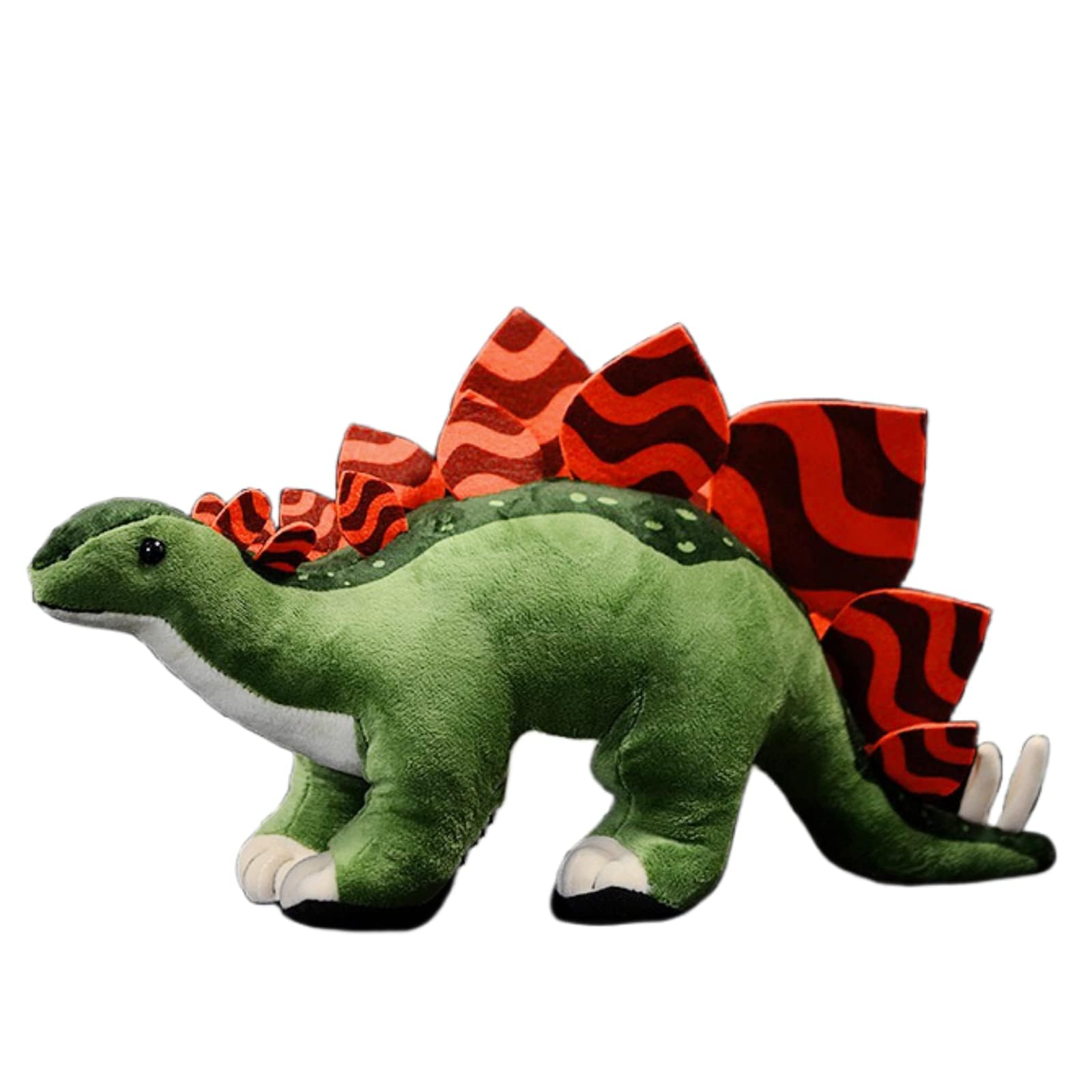 Tiny Heart Stegosaurus Dinosaur Stuffed Animal Realistic Dinosaur Plush Toy Lovely Cute Soft Gifts Dinosaur for Kids Boys and Girls Bedtime Companion Plushie Collection Interactive Play green 16β β image 1
