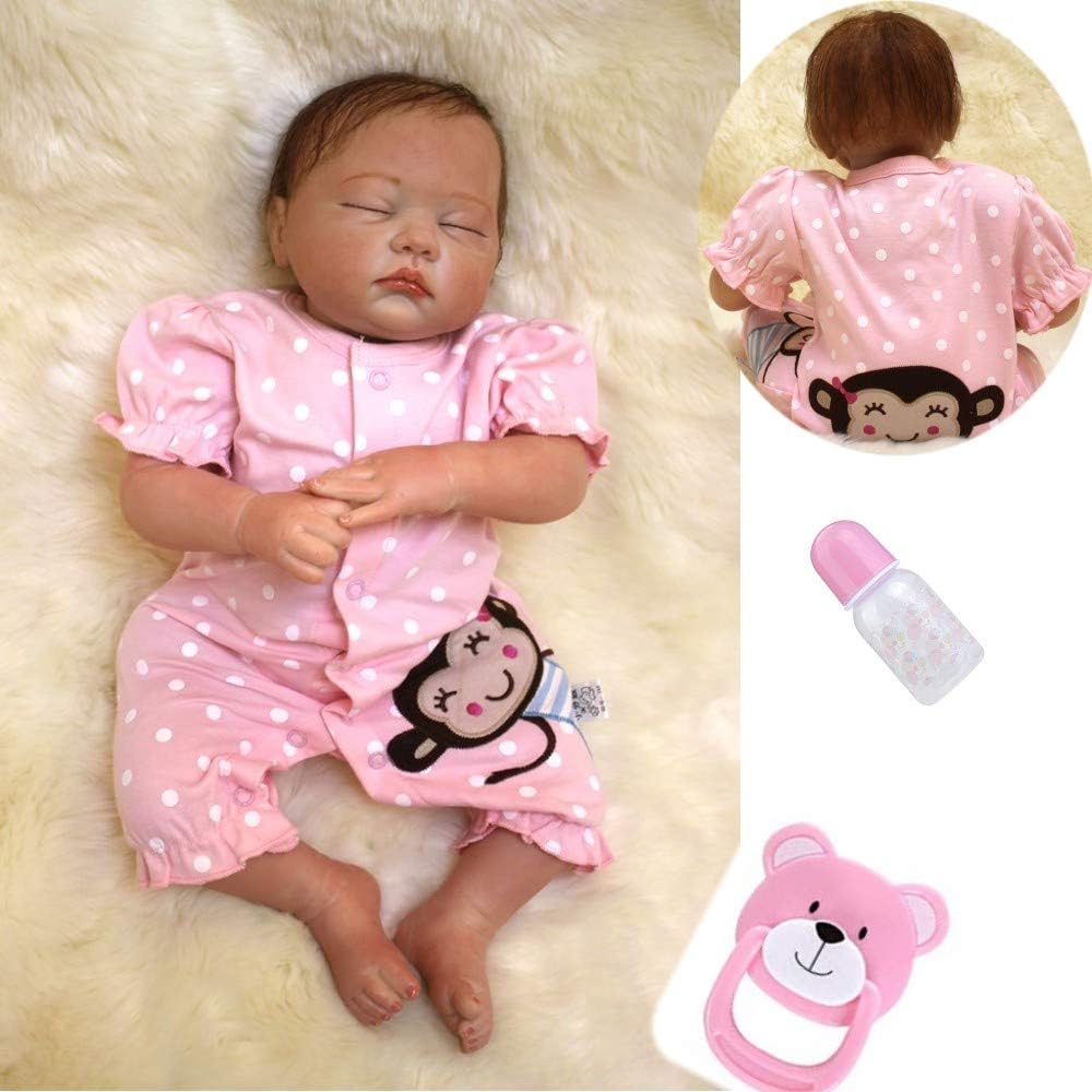 Prezzo ZIYIUI 19‘’/48 cm Bambola Reborn Realistica Reborn Bambole Femmine Silicone Vinyl Bambino Simulazione Occhi Chiusi Reborn Baby Doll Giocattoli per Bambini Ragazza Ragazzo Regalo Offerte