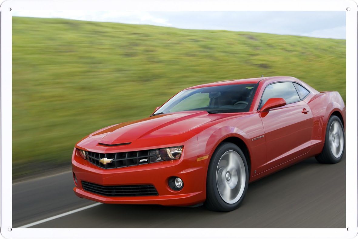 Tin Sign Metal Plate Poster of 2010 Red Chevy Camaro Ss 20*30cm by PBN