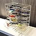 Ikee Design Acrylic 6-Shelf Office Desk Organizer, Caddy Organizer Racks for Office or Teacher Supplies, 9 1/2
