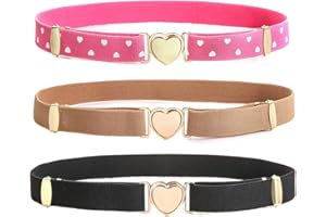 OVOGBEE 3 Pack Elastic Belts for Kids Adjustable Boys Girls Stretch Belt