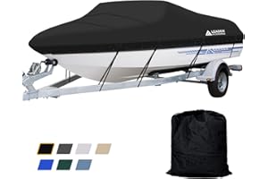 Leader Accessories Solution Dyed Waterproof Trailerable Runabout Boat Cover Fit V-Hull Tri-Hull Fishing Ski Pro-Style Bass Boats, Full Size