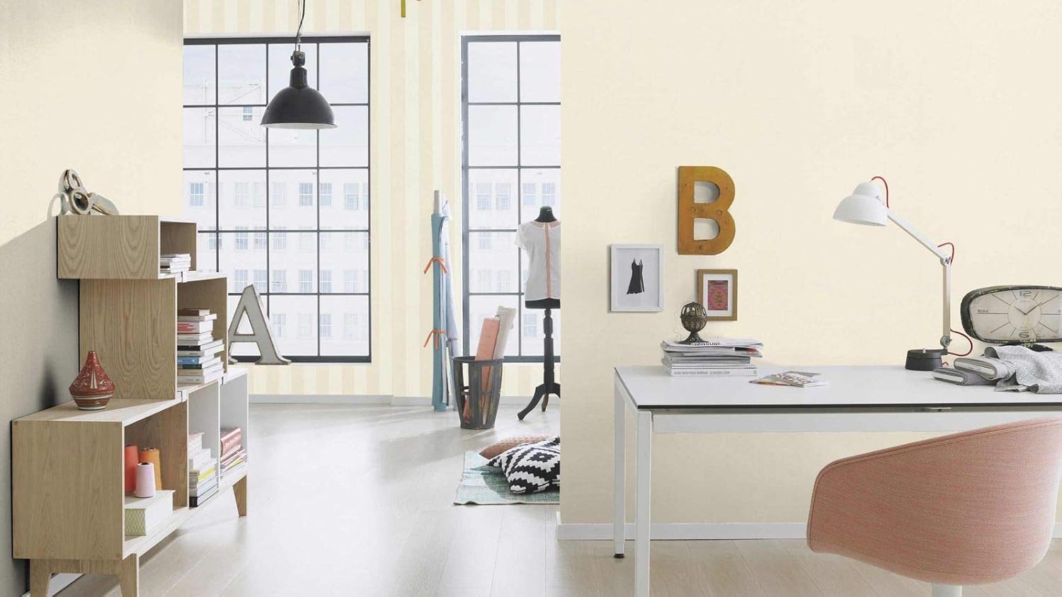 Rasch Tapeten Vliestapete (universell) Beige 10,05 m x 0,53 m Poetry 424041, Beige, Rose, White - Image 4