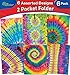New Generation - Tie Dye - 2 Pocket Folders/Portfolio 6 Pack Letter Size with 3 Hole Punch to use with Your Binder Heavy Duty Glossy Finish UV Laminated Folder - Assorted 6 Fashion Design (6 Pack)