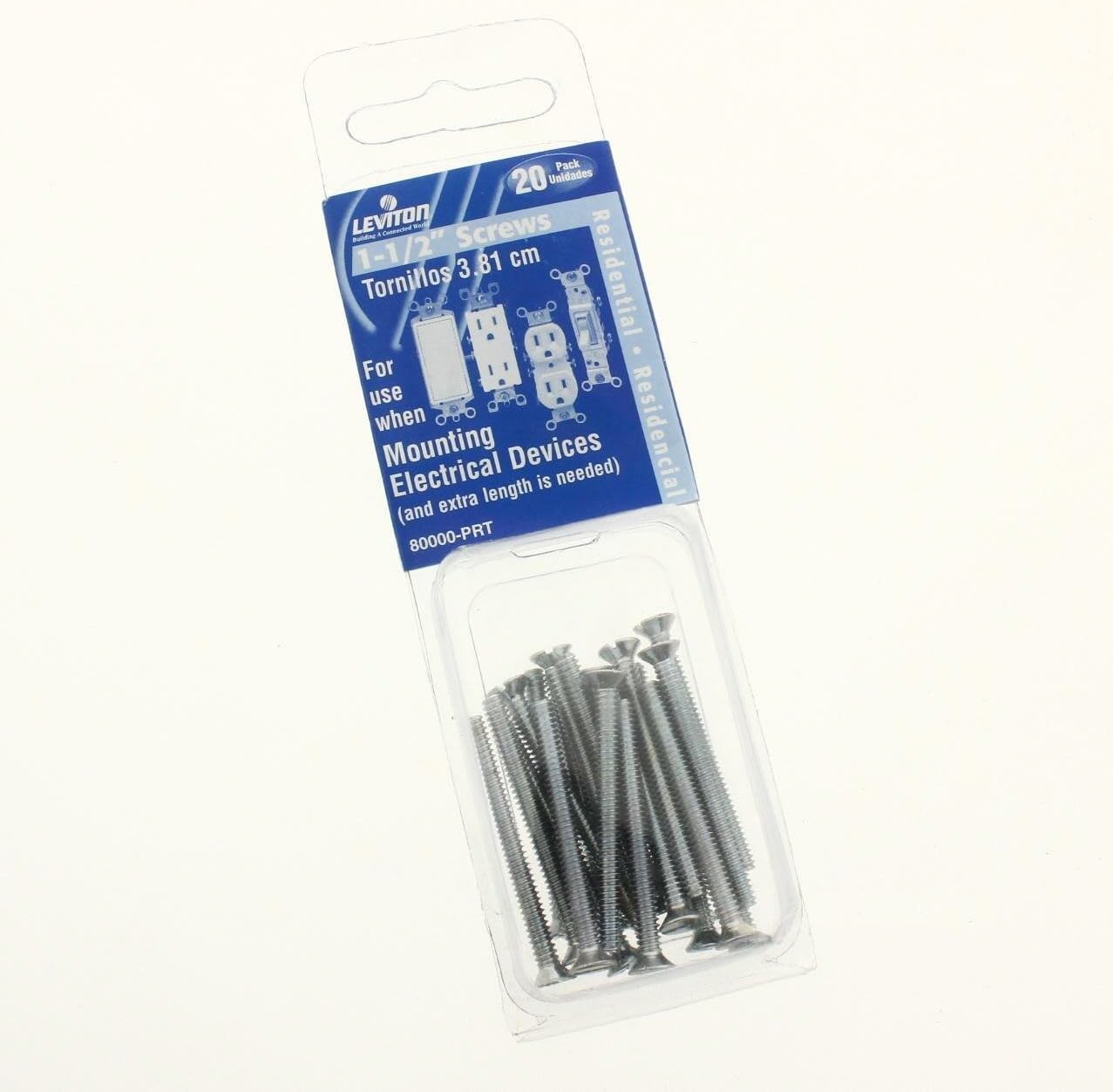 20 Leviton Extra Long 1 1 2 6 32 Thread Flat Head Device Mounting Screws 80000 Prt Amazon Ca Tools Home Improvement