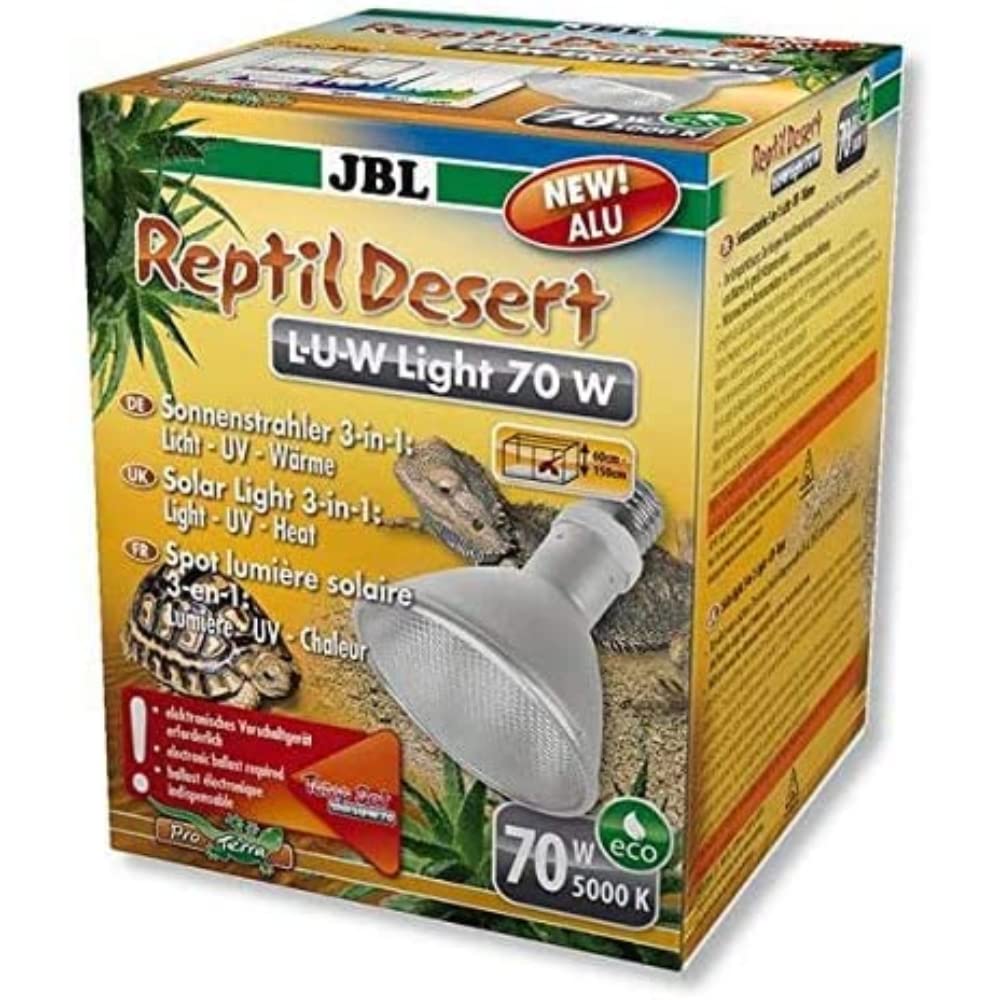 JBL ReptilDesert L-U-W Light alu 70 W, Solar light (spot light) for desert terrariums