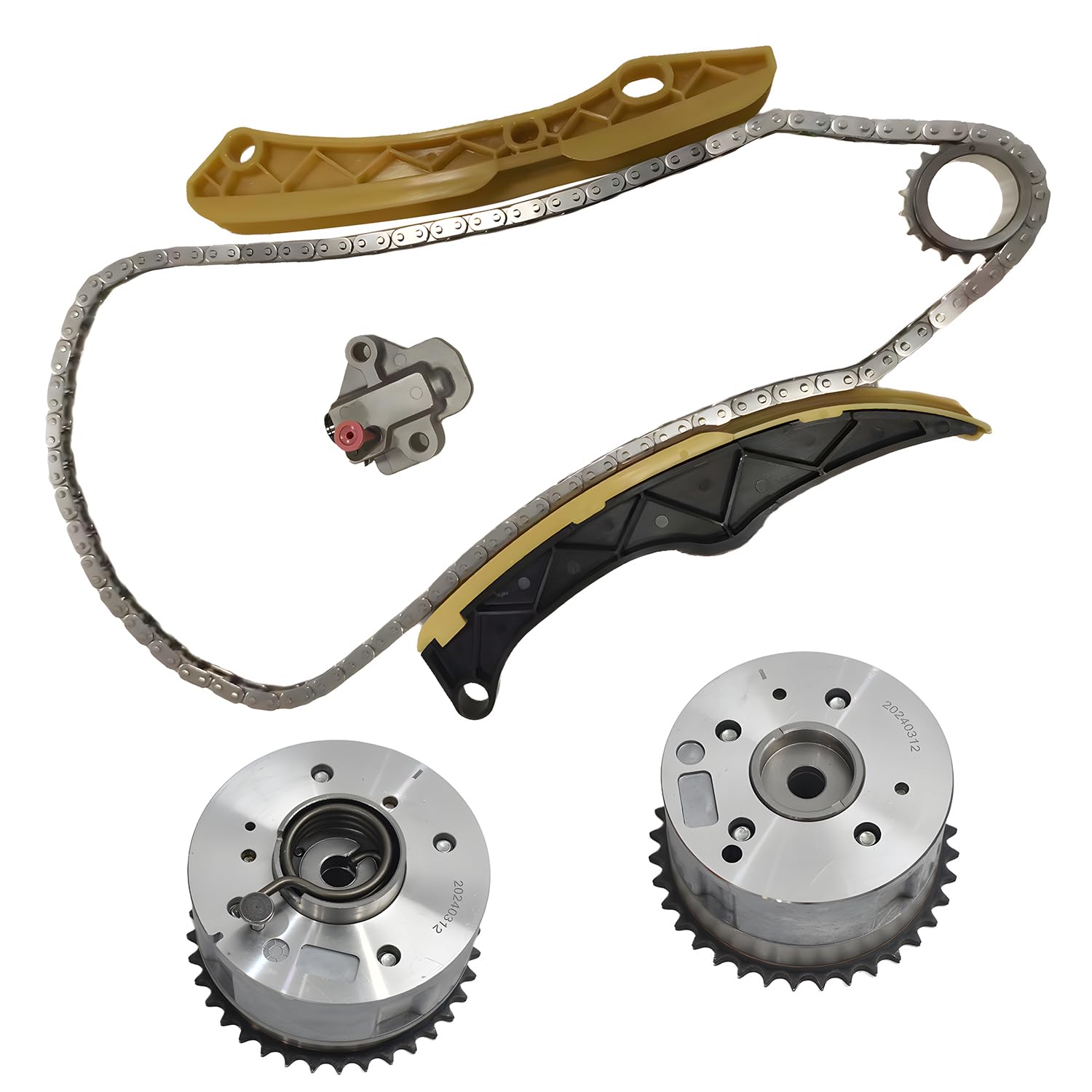 Photo 1 of BTSCAR 1.6L Timing Chain with VVT Sprocket Fit for Kia 2012-2019 Optima Rio Soul Forte Koup Forte5 L4, for Hyundai 2012-2017 Tucson Sonata Accent 1.6L Replacement# 244312B620 243502B600