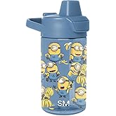 Simple Modern Minions Despicable Me Kids Tritan Plastic Summit Water Bottle | 12 oz BPA-Free Cup with Covered Leak Proof Straw Lid for Boys, Girls, Toddlers | Unite