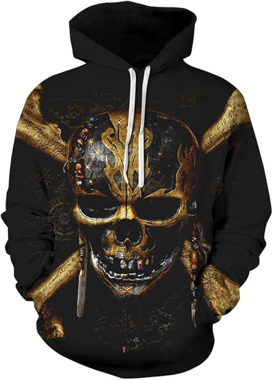 Ocean Plus Hombre Sudaderas con Capucha 3D con Estampado de Lobo León Sudadera de Fantasía