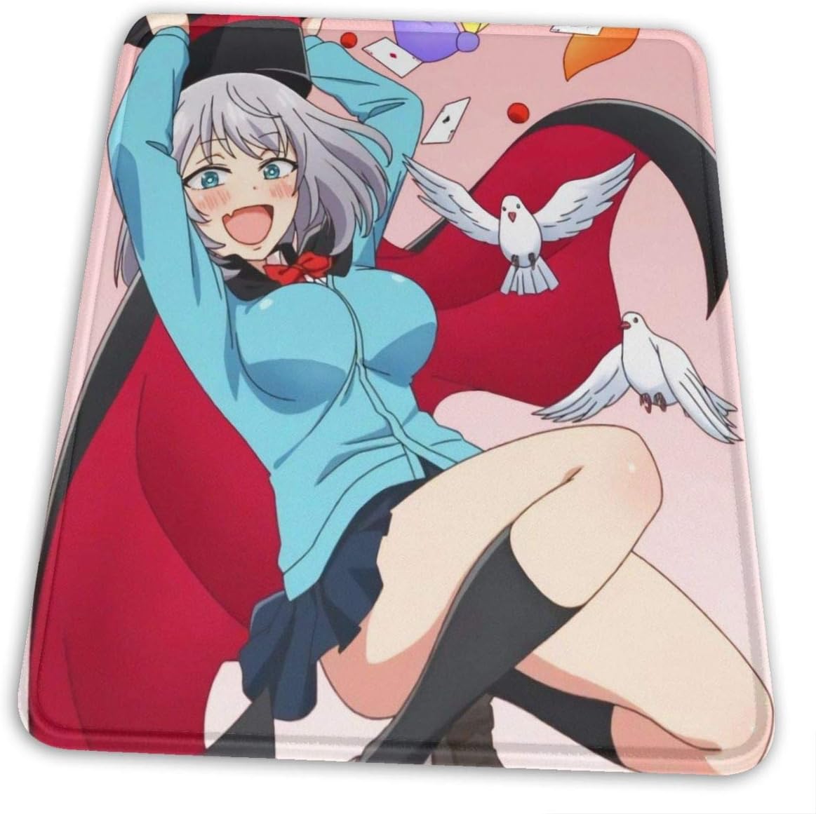 Magical Sempai Tejina-Senpai Magician Anime Girl Hemming The Esports Mouse Pad Office Accessories Desk Decor Slip Rubber Mouse Pad