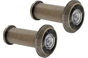 NUK3Y PRODUCTS K3 Nuk3y 220 Degree Wide Angle Heavy Duty Door Viewer (2 Pack, Antique Brass)