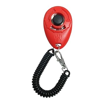 Petlogix Dog Puppy Training Clicker with Wrist Strap Pet Cat Big Button Loud Clicking Sound Tool Random Color